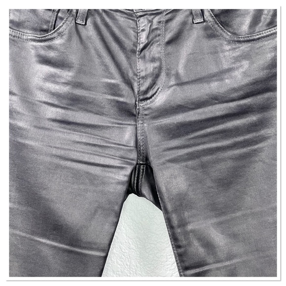 AG Adriano Goldschmied The Legging Ankle Super Skinny Ankle Sz 27R Leather Look - Picture 2 of 10